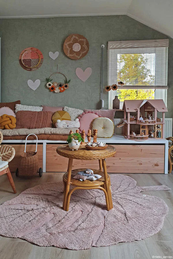 WASHABLE RUG MONSTERA VINTAGE NUDE Little Wonder & Co