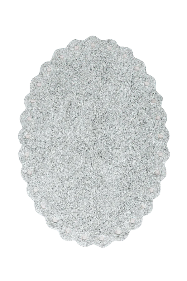 WASHABLE RUG PINE CONE PEARL BLUE Little Wonder & Co