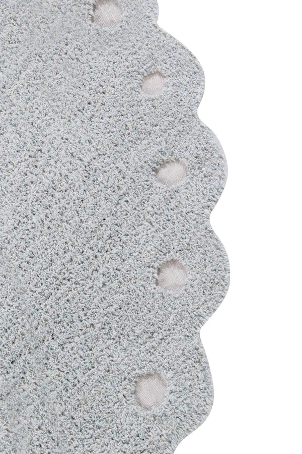WASHABLE RUG PINE CONE PEARL BLUE Little Wonder & Co