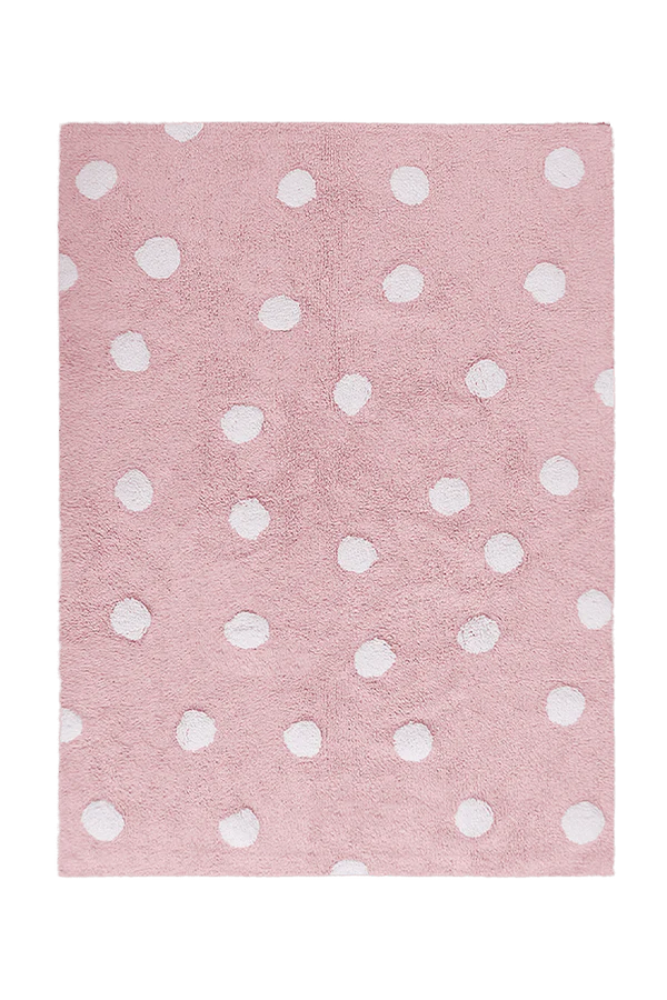 WASHABLE RUG POLKA DOTS PINK Little Wonder & Co