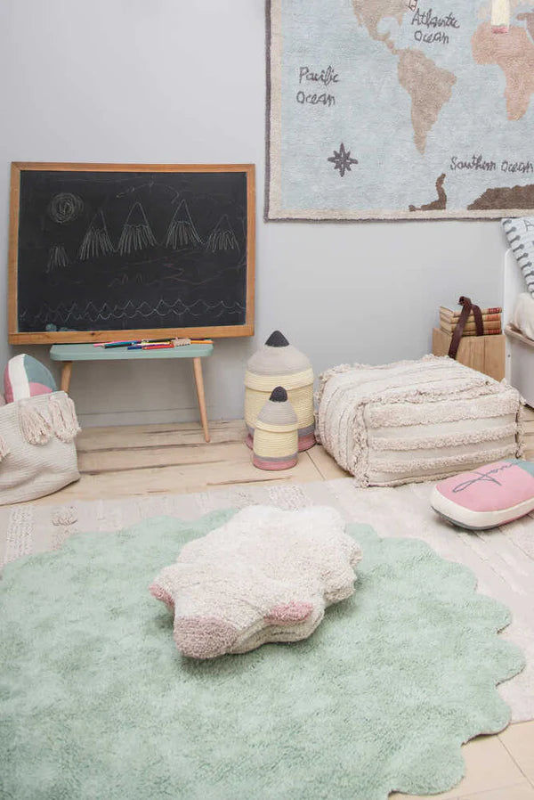 WASHABLE RUG PUFFY SHEEP Little Wonder & Co