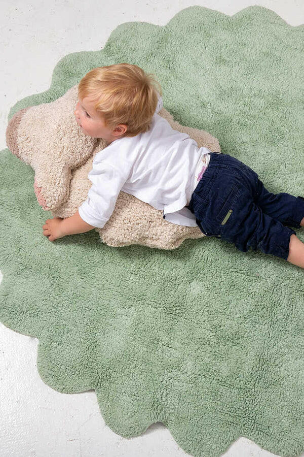WASHABLE RUG PUFFY SHEEP Little Wonder & Co