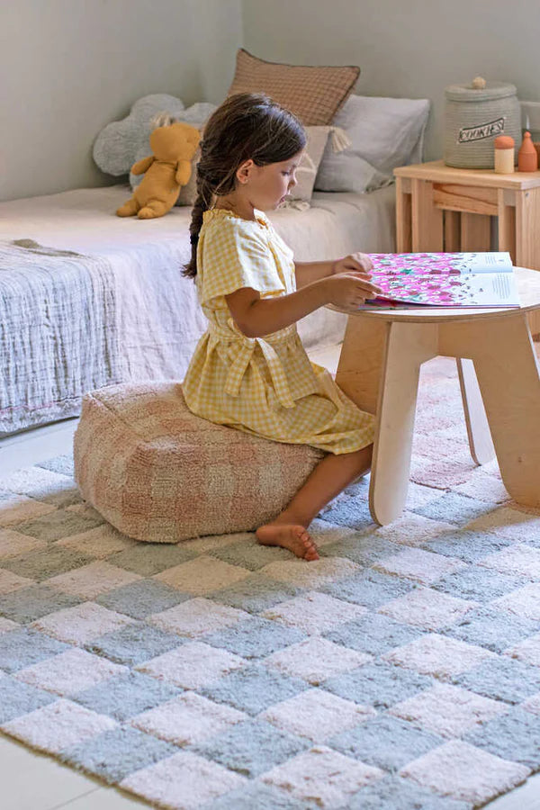 WASHABLE RUG TILES BLUE SAGE Little Wonder & Co