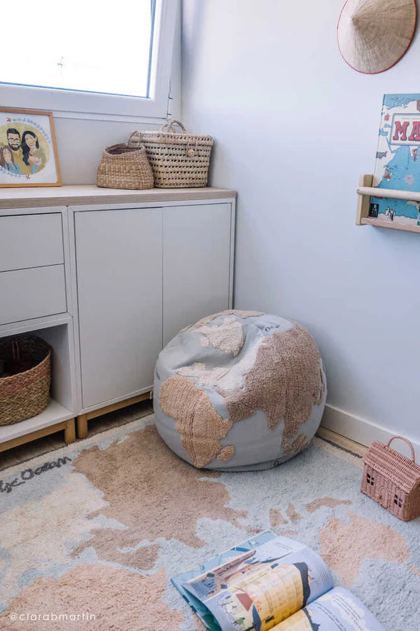 WASHABLE RUG VINTAGE MAP Little Wonder & Co