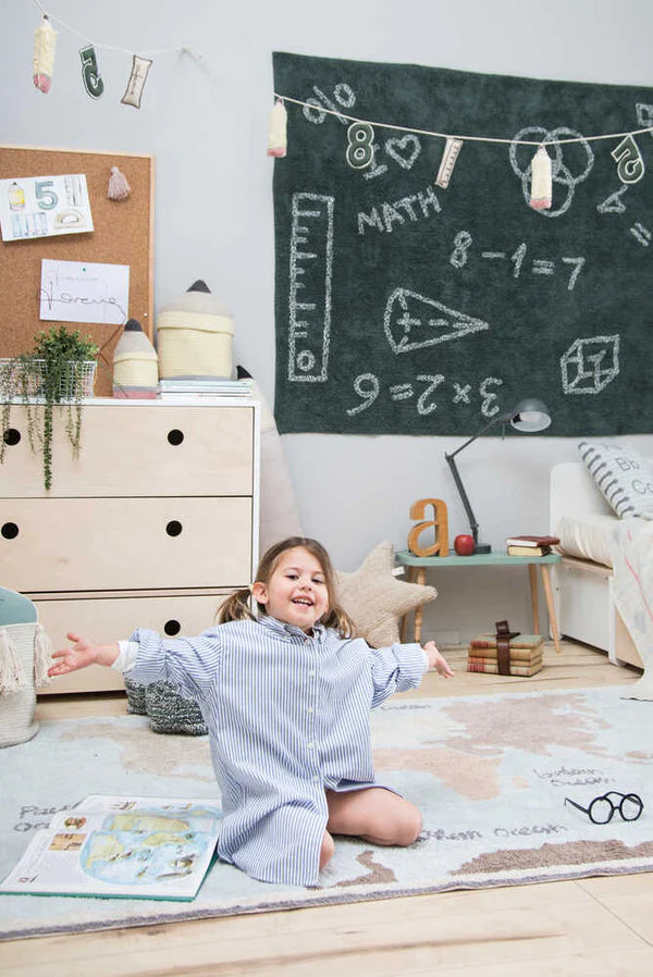 WASHABLE RUG VINTAGE MAP MAXI Little Wonder & Co