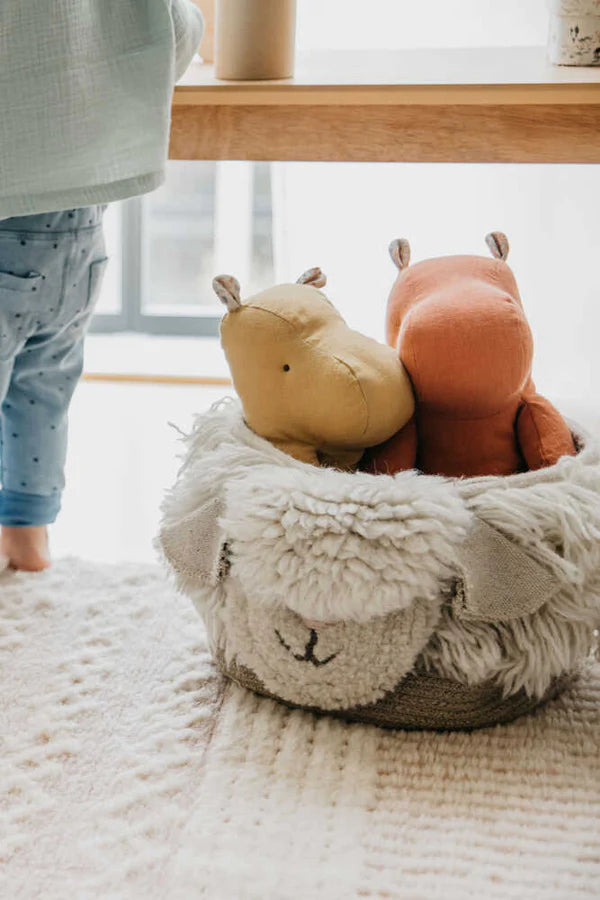 WOOLABLE BASKET PINK NOSE SHEEP Little Wonder & Co