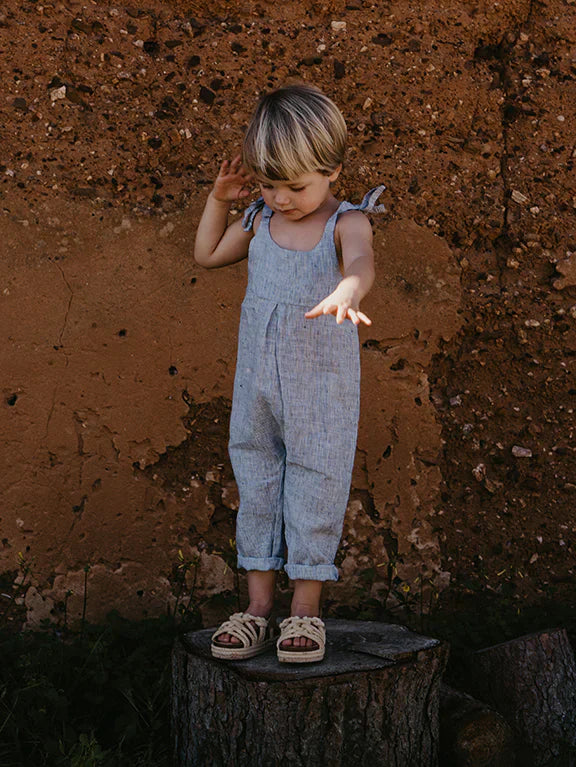 The Greta Overall - French Stripe