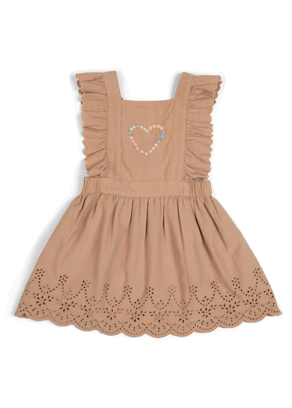 Baby Corduroy Cotton Anglaise Dress - Wistful Mauve