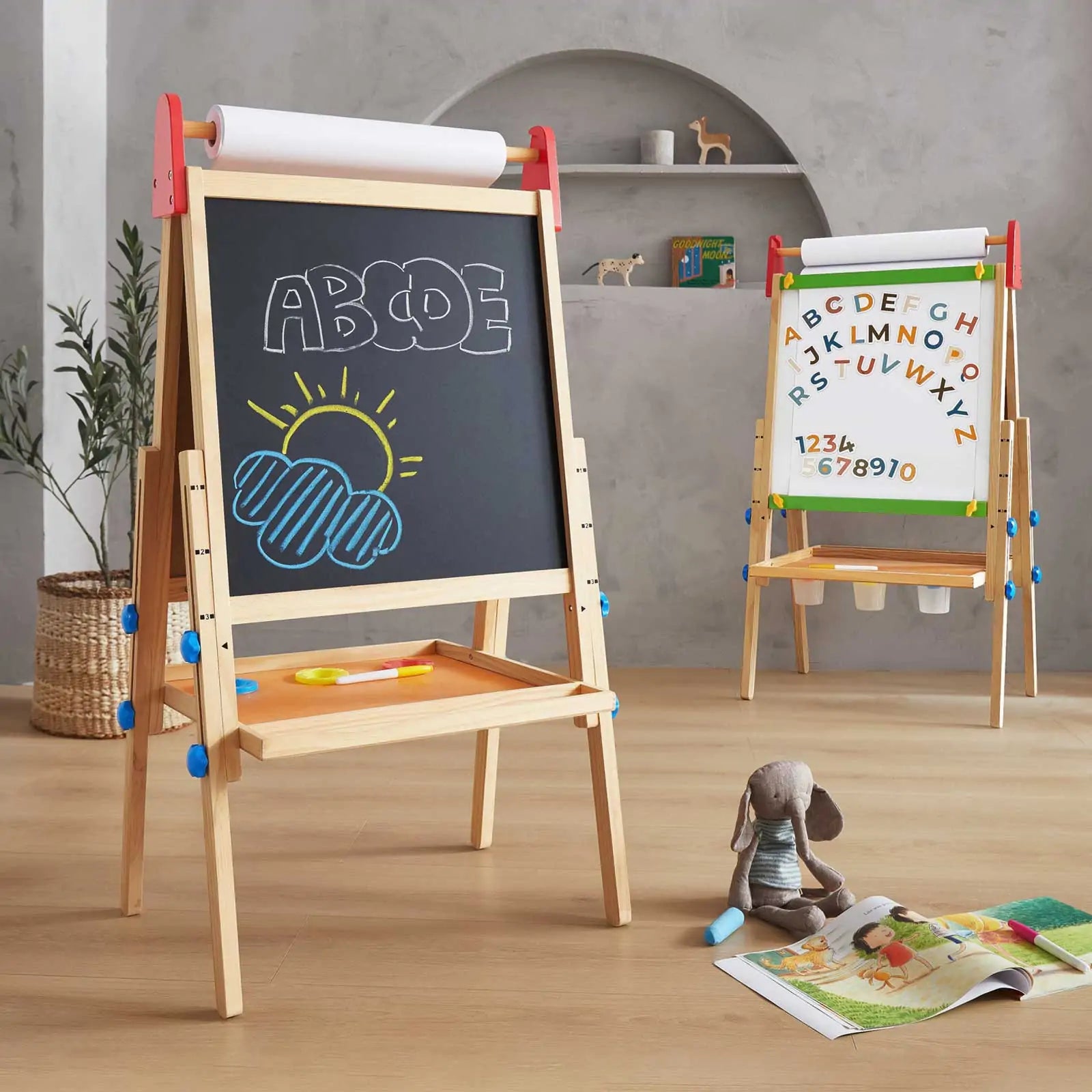 Tiny Land® 3-in-1 Art Easel & Paper Roll Set