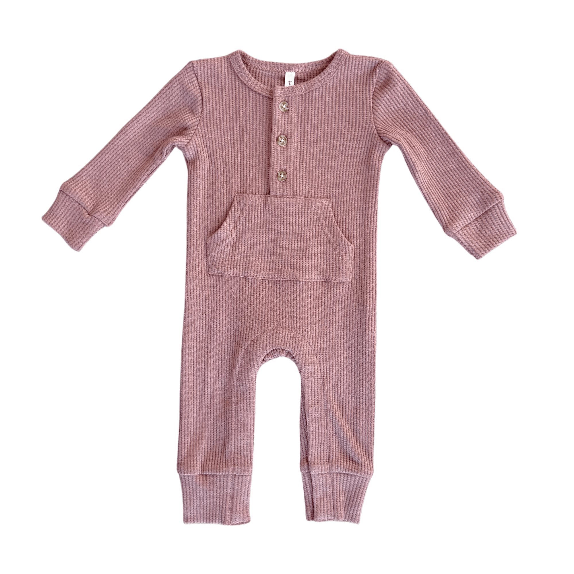 Baby Girl Waffle Romper