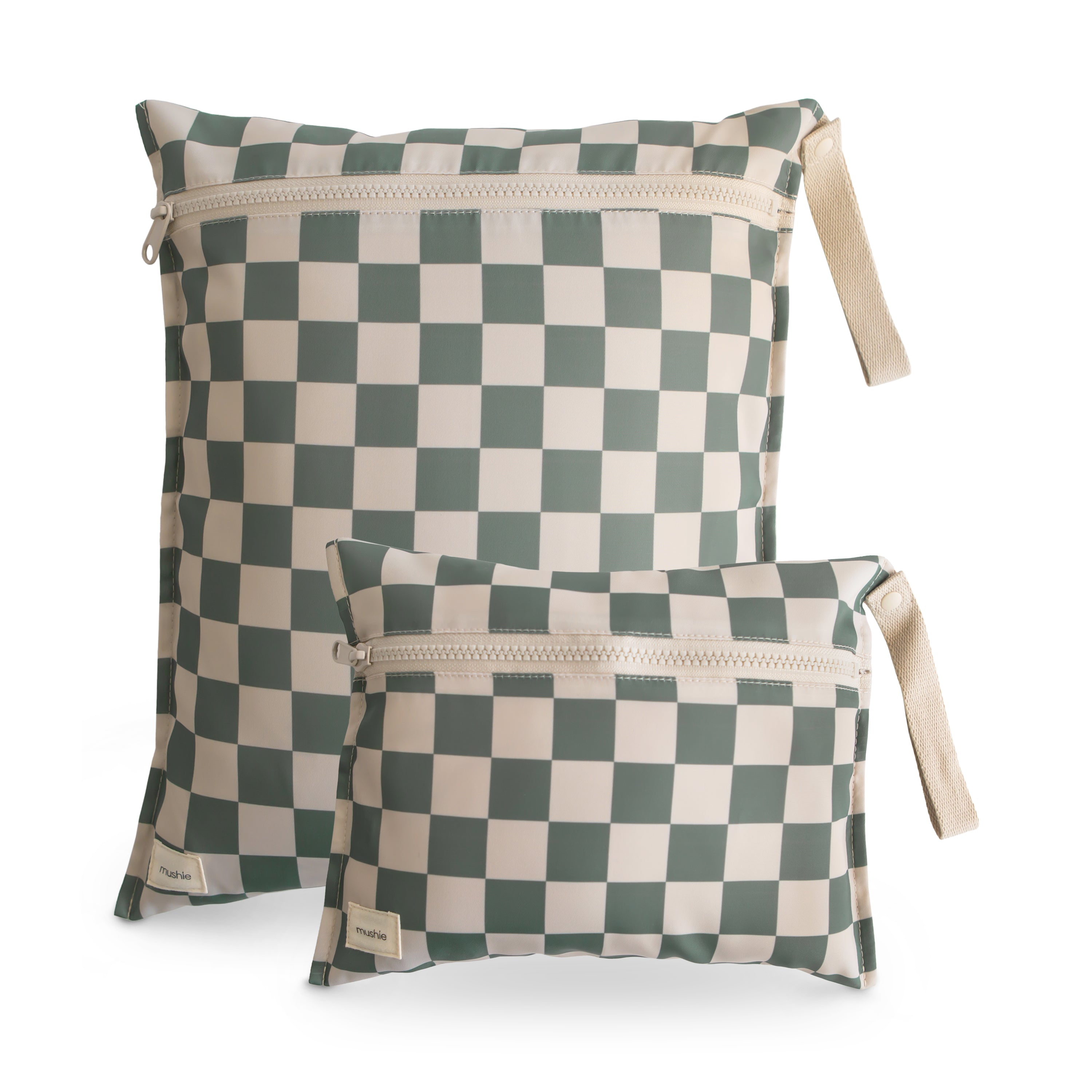 Water Resistant Wet Bag Wet Bag Mushie Olive Check
