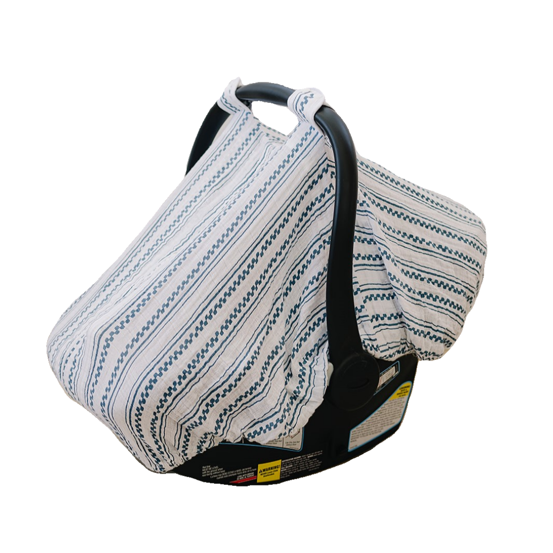 Western Stripe Classic Muslin Car Seat Cover Car Seat Cover Bebe au Lait