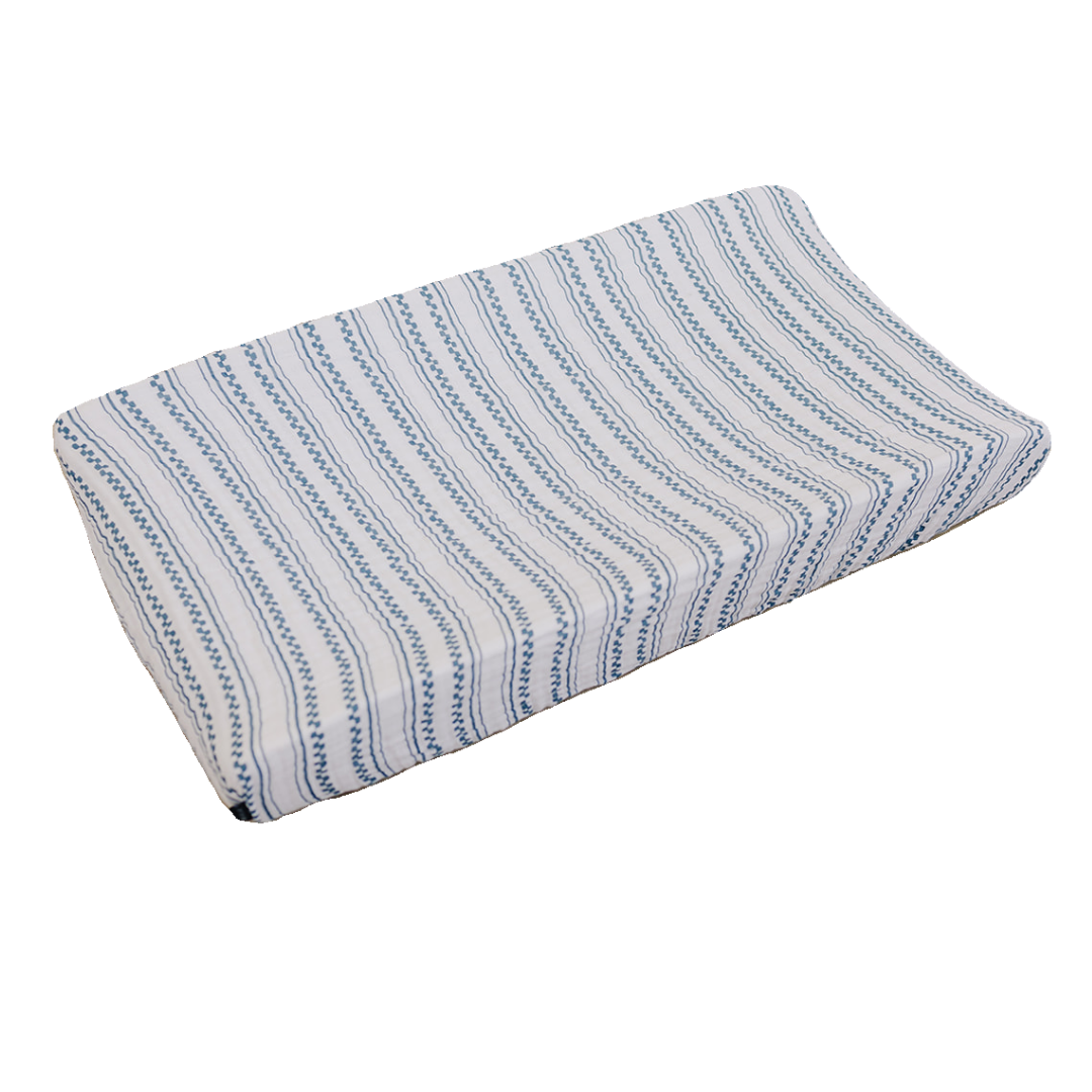 Western Stripe Classic Muslin Changing Pad Cover Changing Pad Cover Bebe au Lait