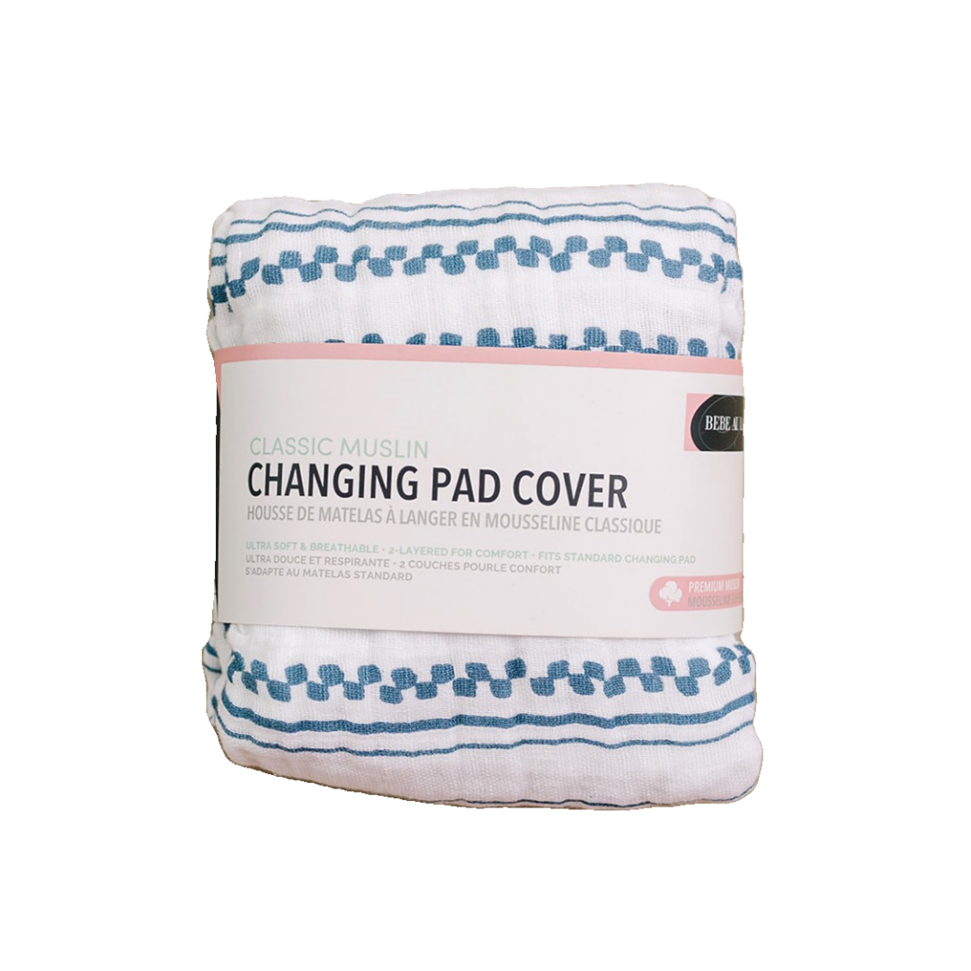 Western Stripe Classic Muslin Changing Pad Cover Changing Pad Cover Bebe au Lait