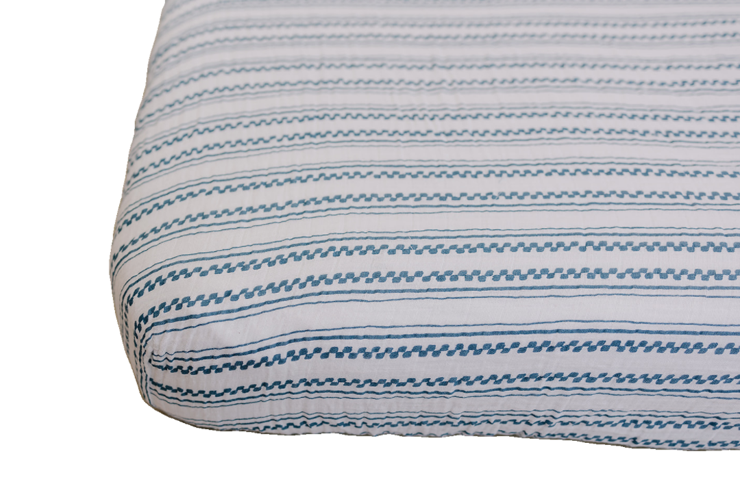 Western Stripe Classic Muslin Crib Sheet Crib Sheet Bebe au Lait
