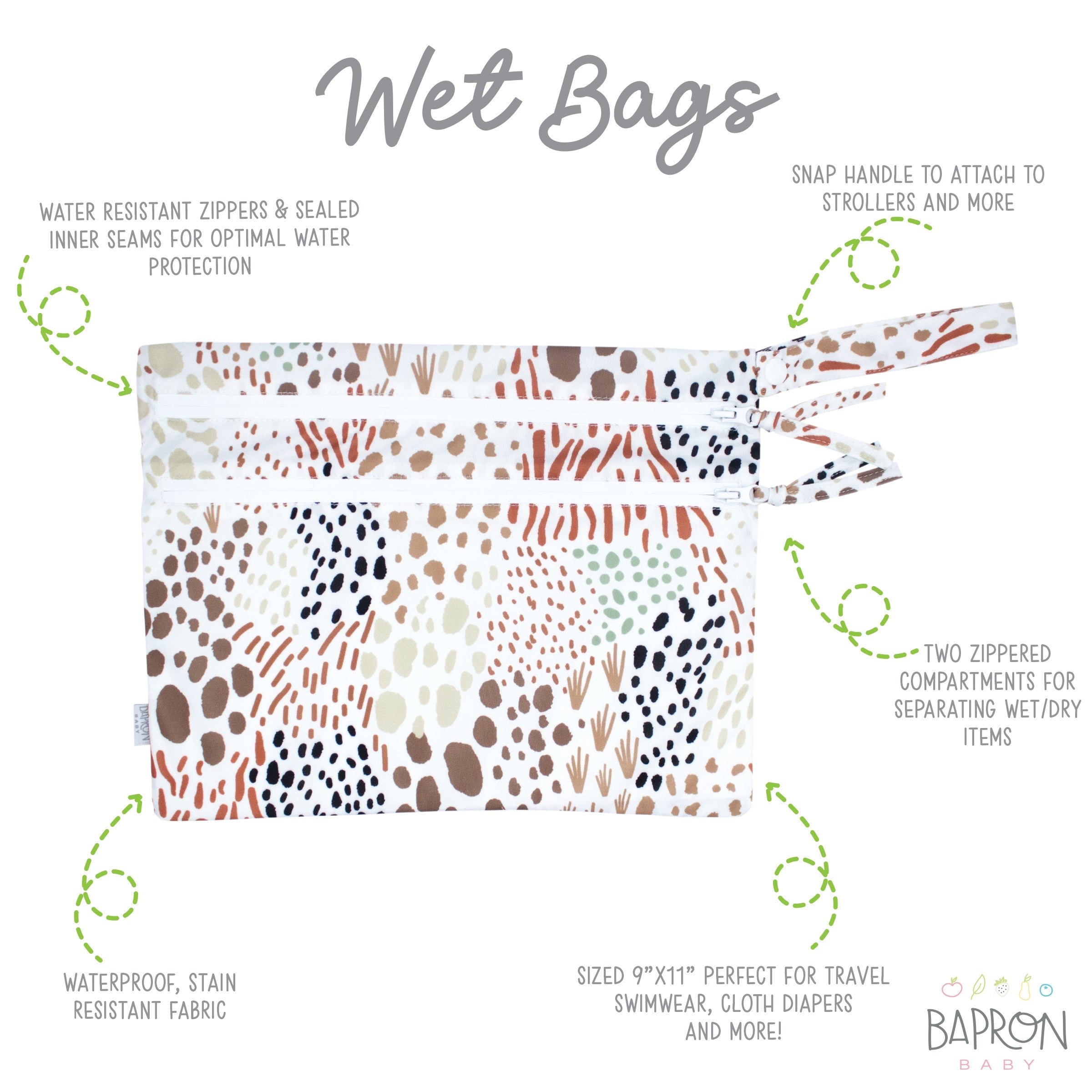 Wild - Waterproof Wet Bag (For mealtime, on-the-go, and more!) BapronBaby