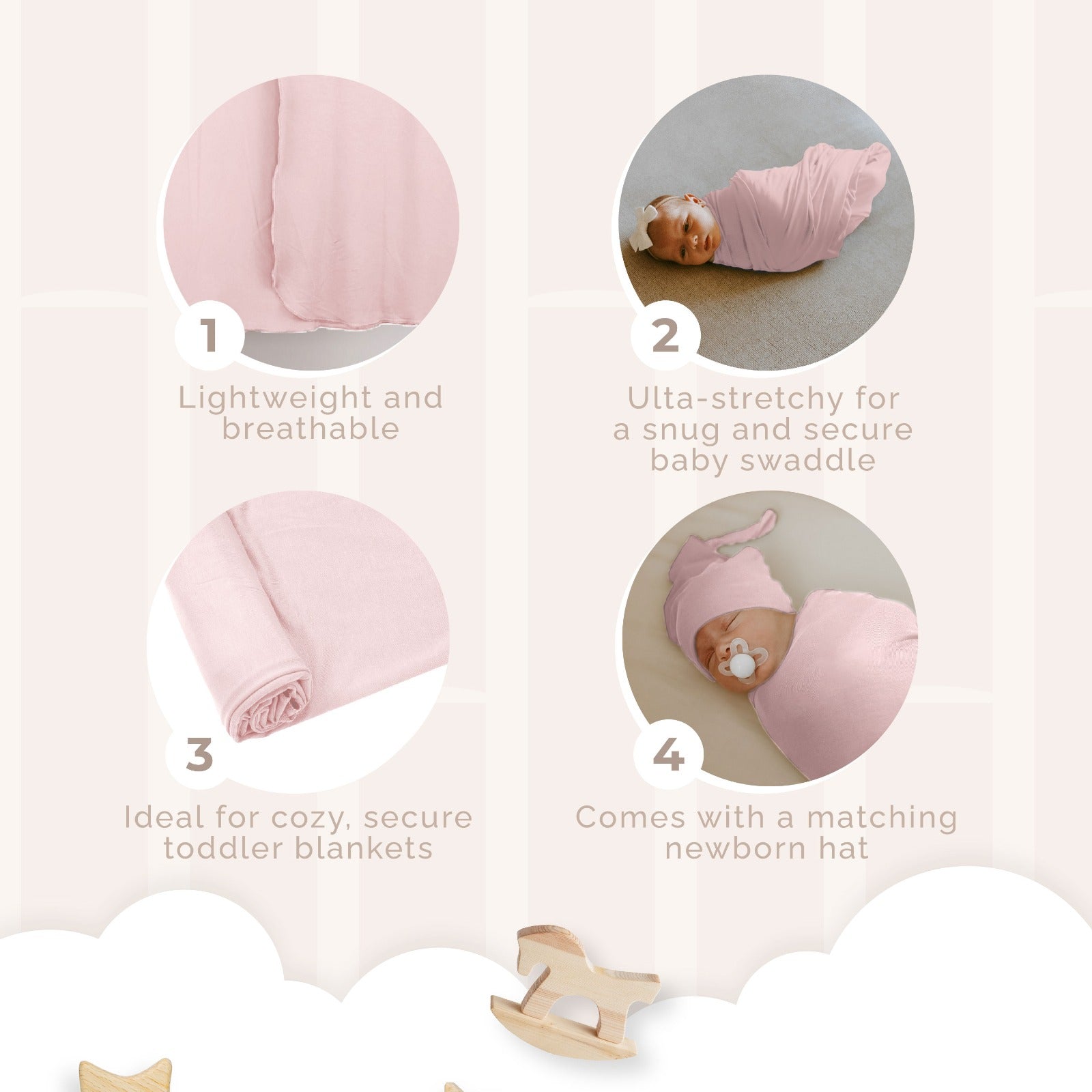Baby Swaddle Blanket + hat