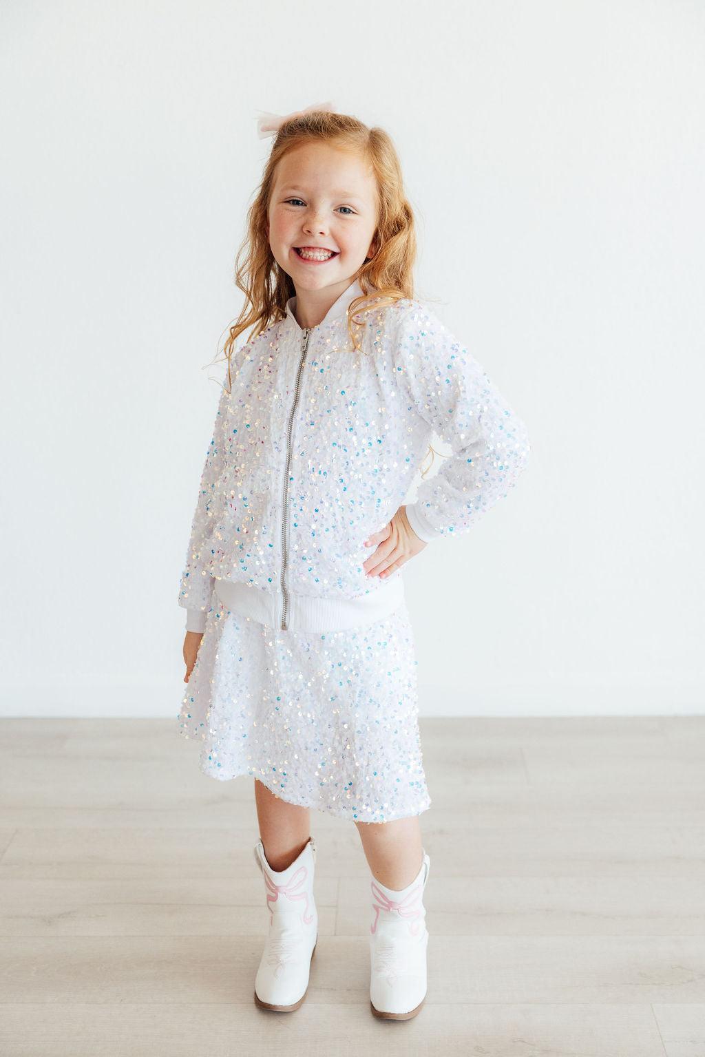 White Velvet Sequin Jacket