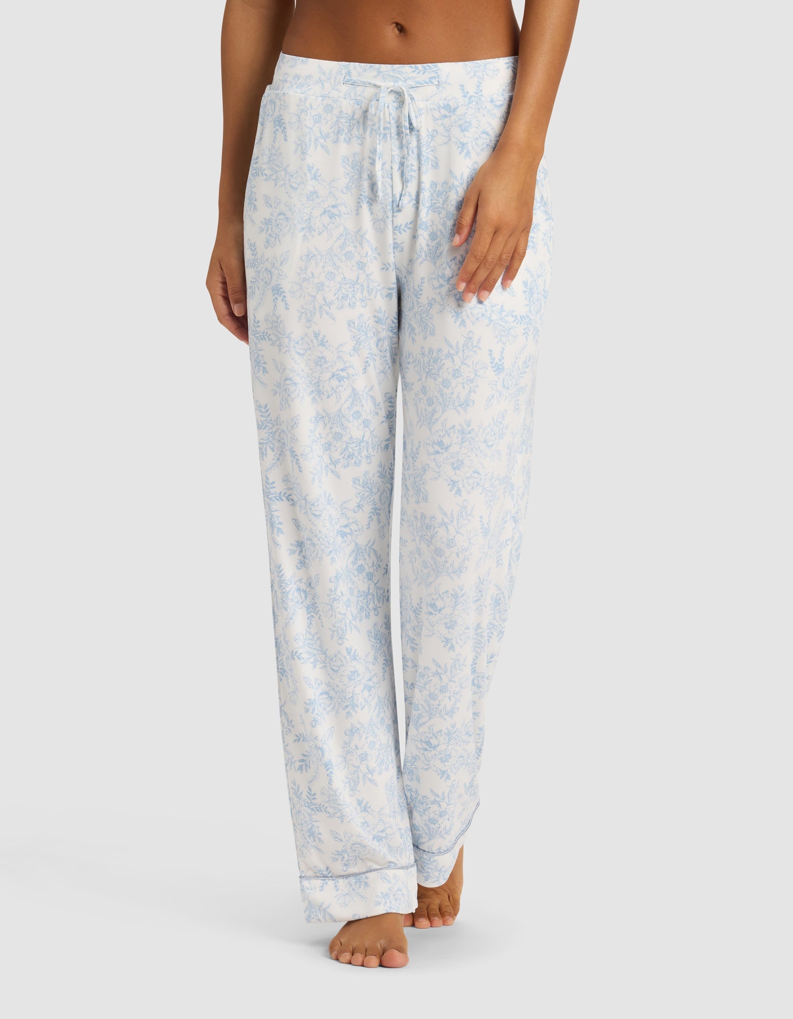 Women's Bamboo Stretch-Knit Short Sleeve & Pant Pajama Set