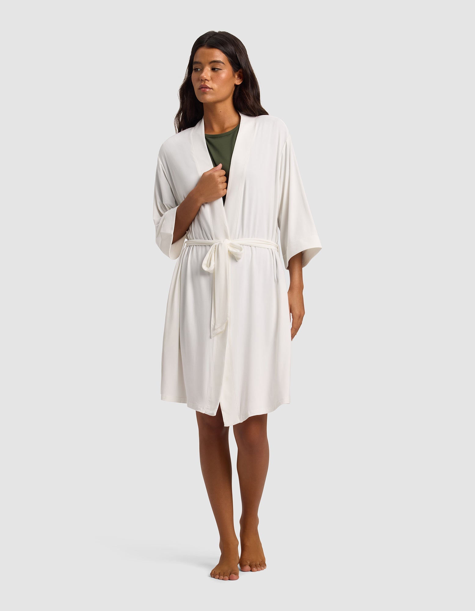 Women's Bamboo Stretch-Knit Kimono Robe