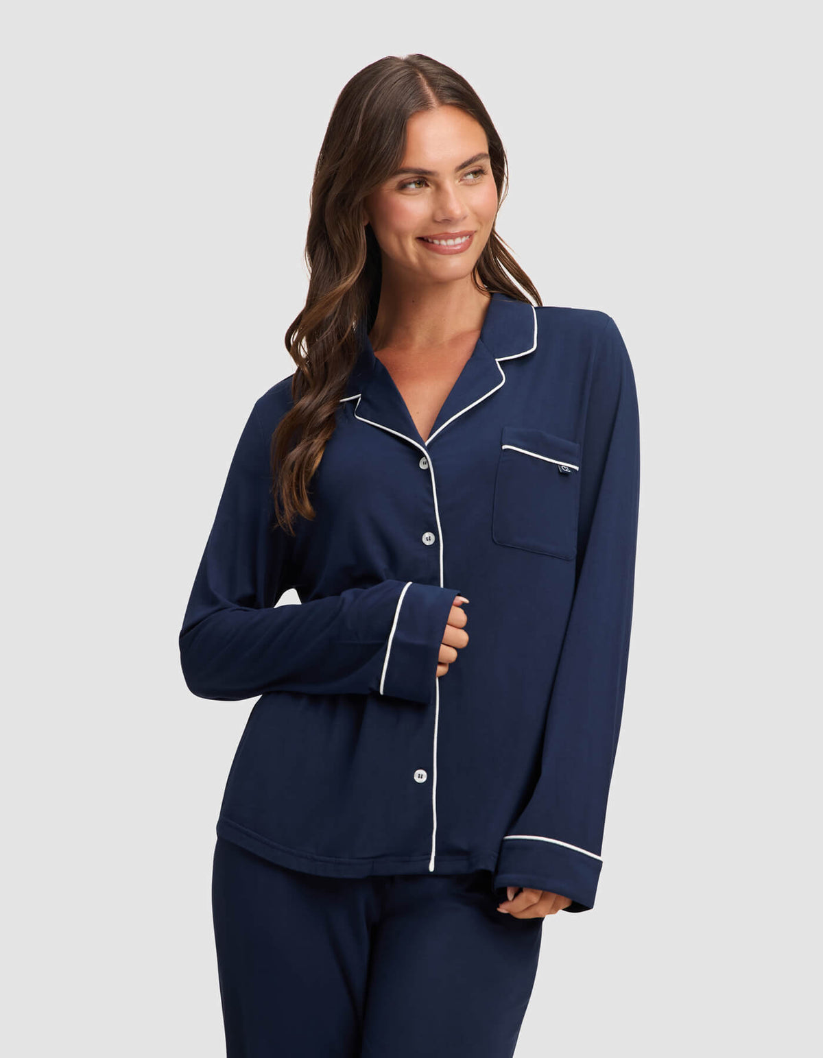 Women's Bamboo Stretch-Knit Long Sleeve Pajama Set - Petite