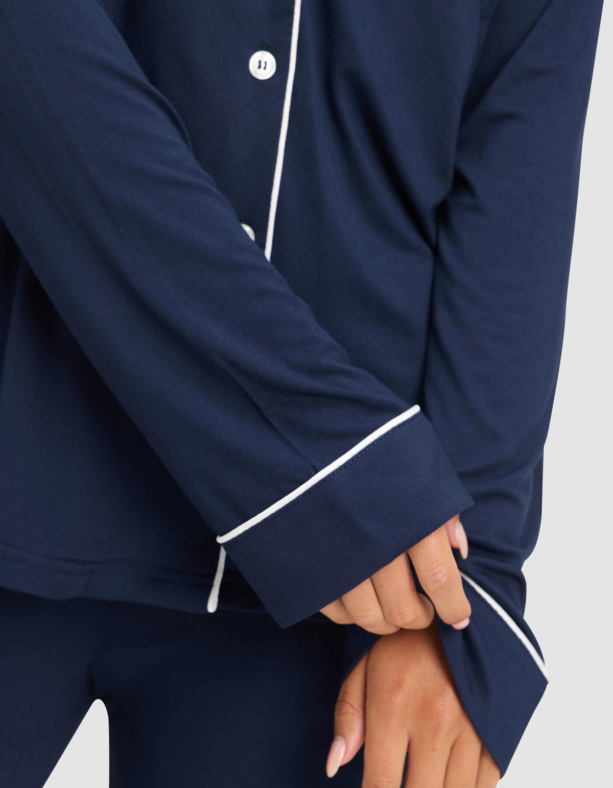 Women's Bamboo Stretch-Knit Long Sleeve Pajama Set - Petite