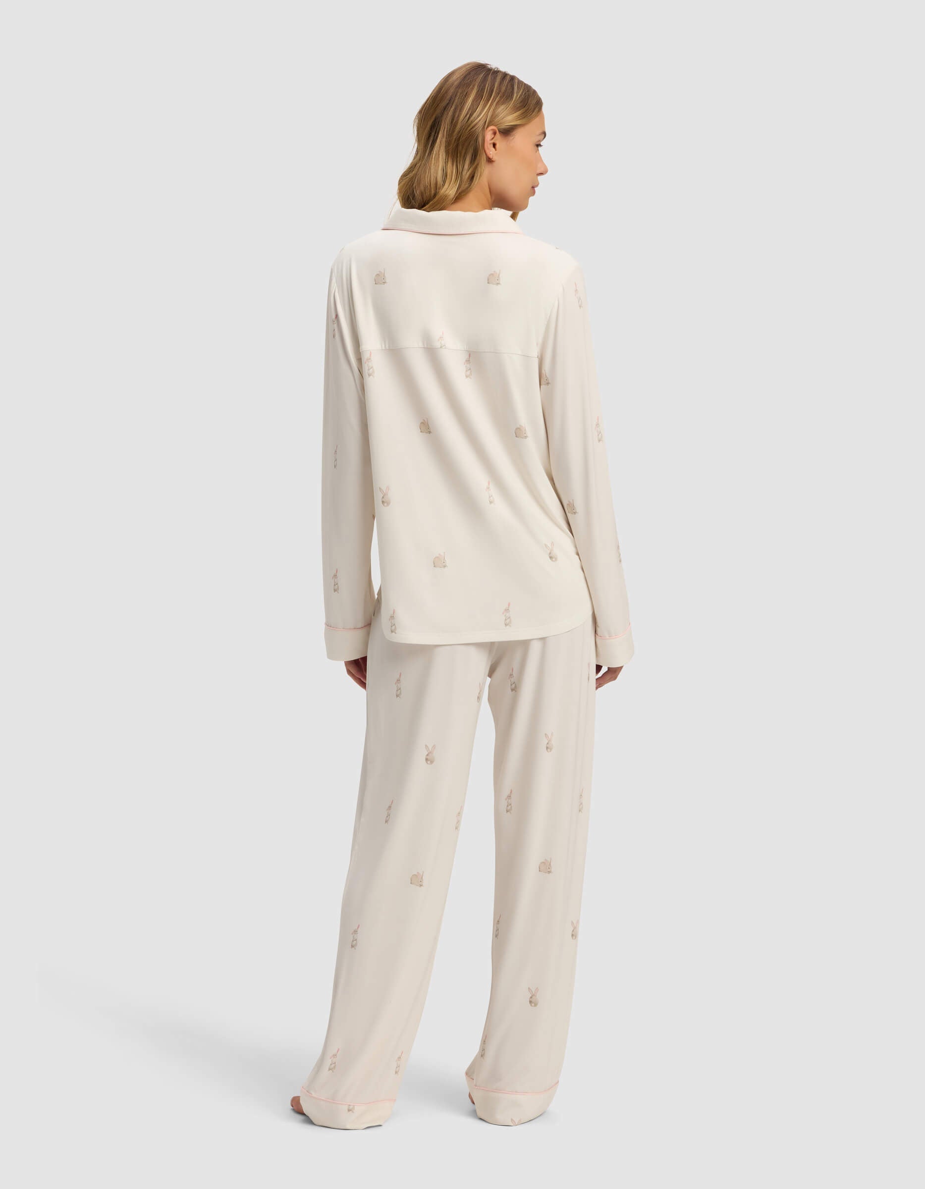 Women's Bamboo Stretch-Knit Long Sleeve Pajama Set