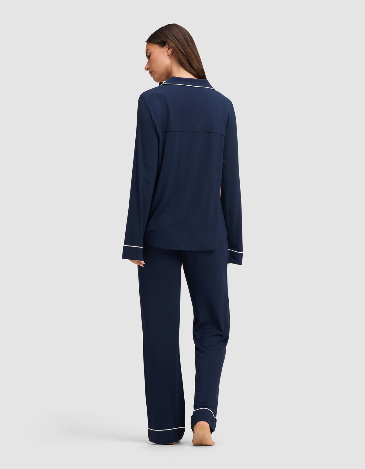 Women's Bamboo Stretch-Knit Long Sleeve Pajama Set - Petite
