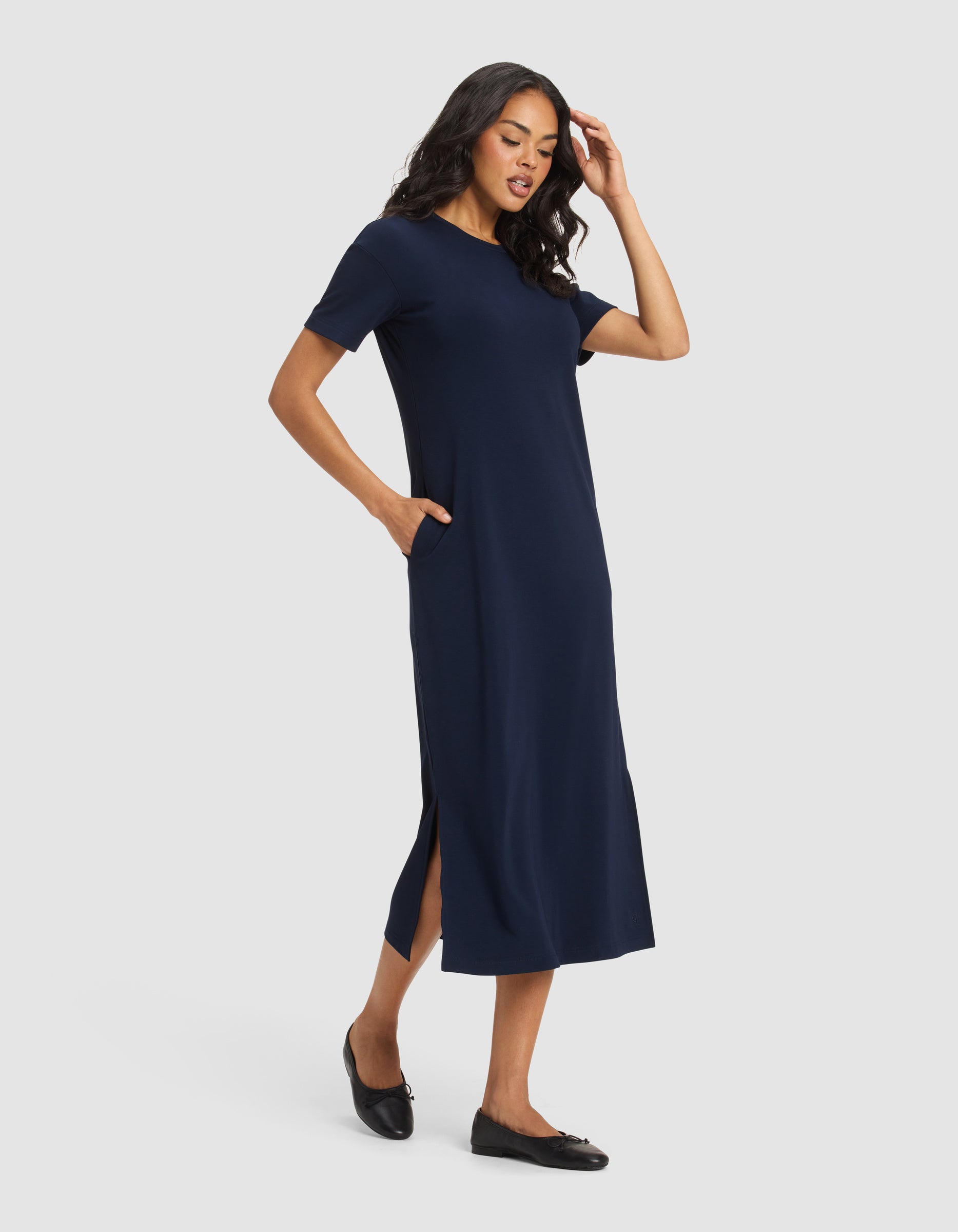 Women's Brushed Bamboo Midi Dress