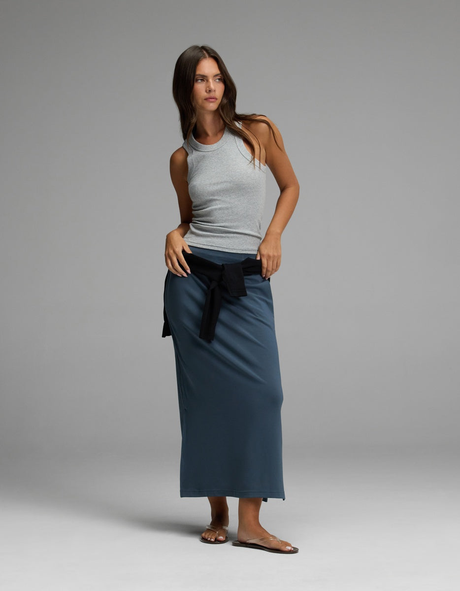 Women's Brushed Bamboo Midi Skirt