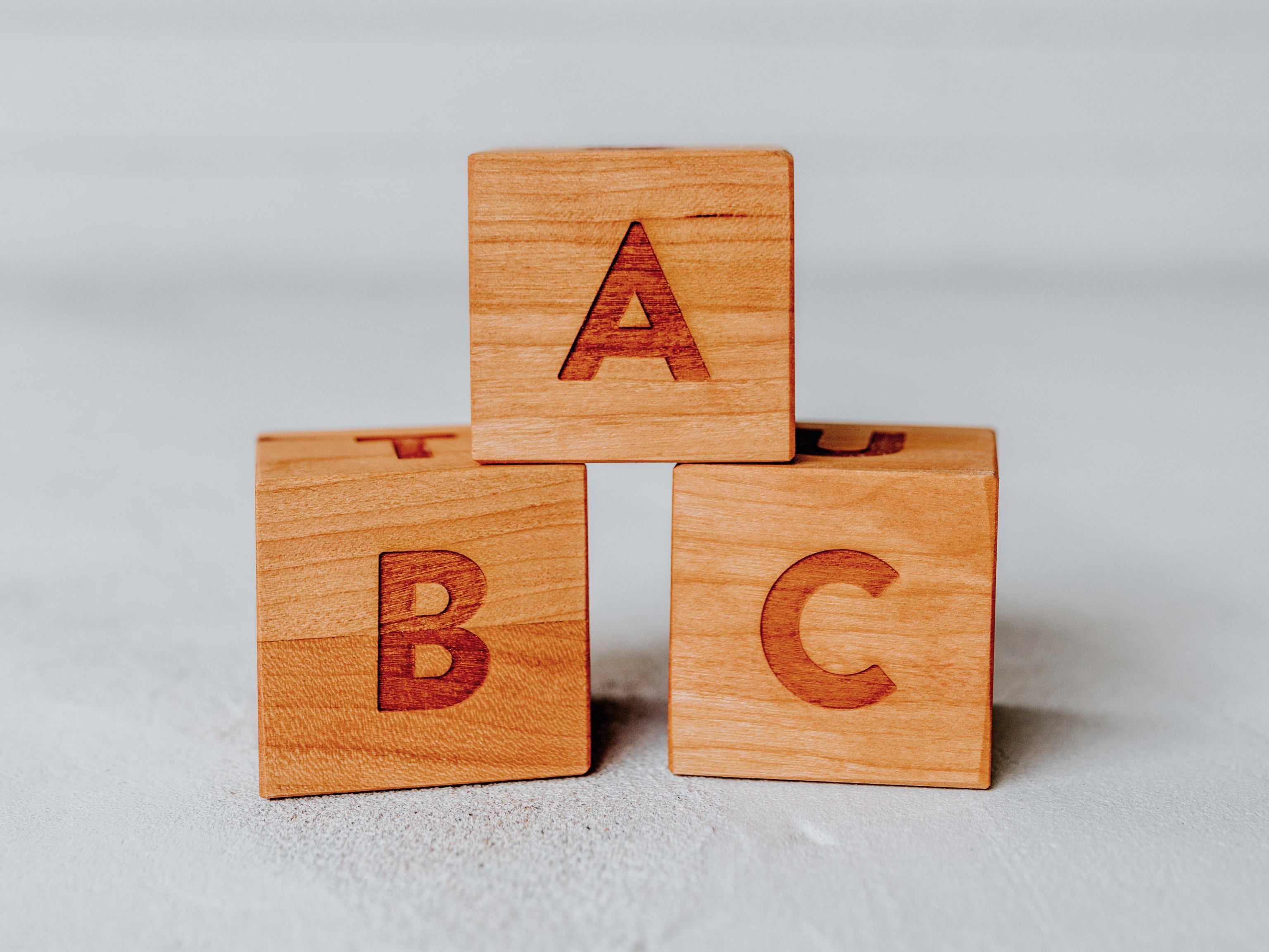 Modern Wooden Alphabet Blocks