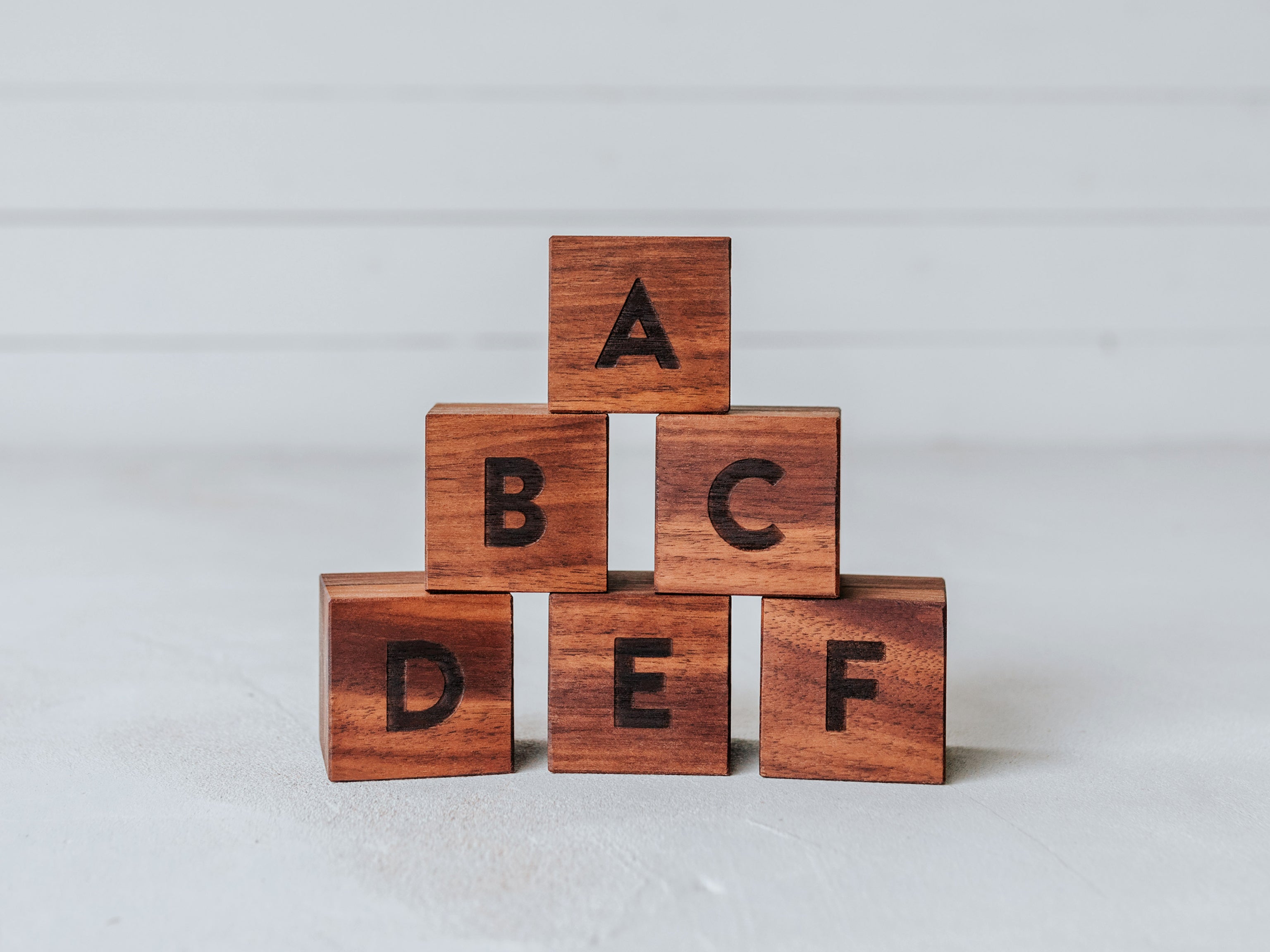 Modern Wooden Alphabet Blocks