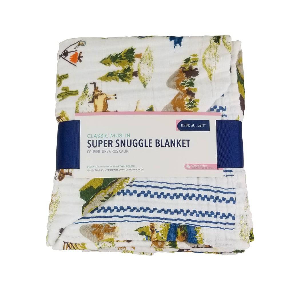 Wyoming + Western Stripe Classic Muslin Super Snuggle Blanket Super Snuggle Blanket Bebe au Lait