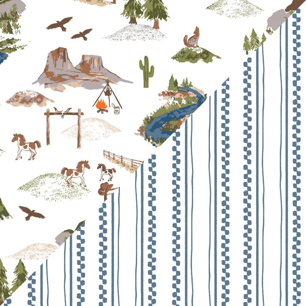 Wyoming + Western Stripe Classic Muslin Super Snuggle Blanket Super Snuggle Blanket Bebe au Lait