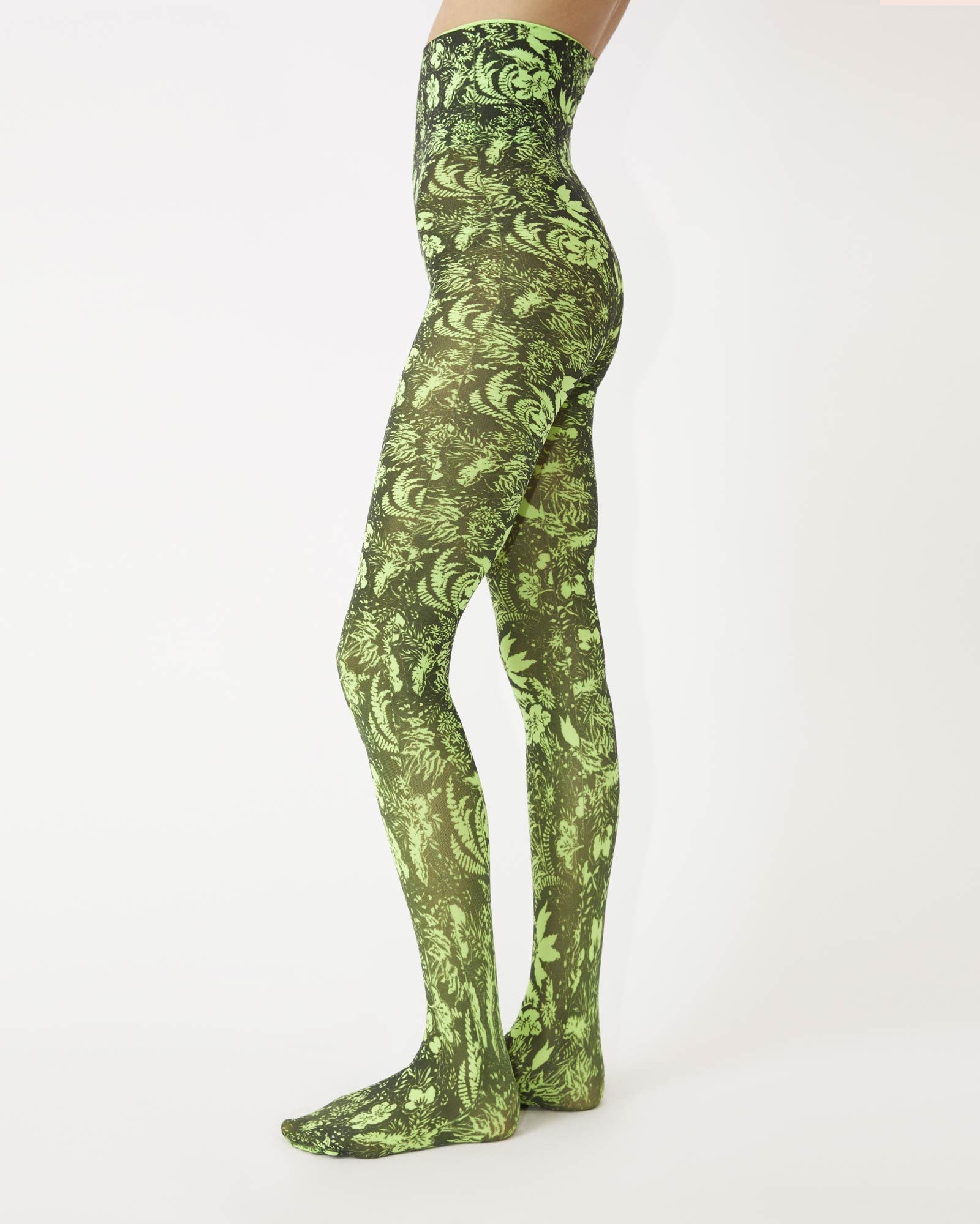Rodebjer Colab Vegetal Tights - Techno Green