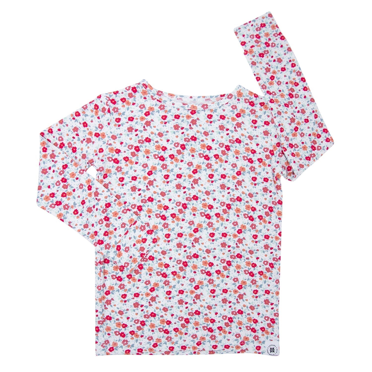 Big Kid Pajama - Crimson Floral