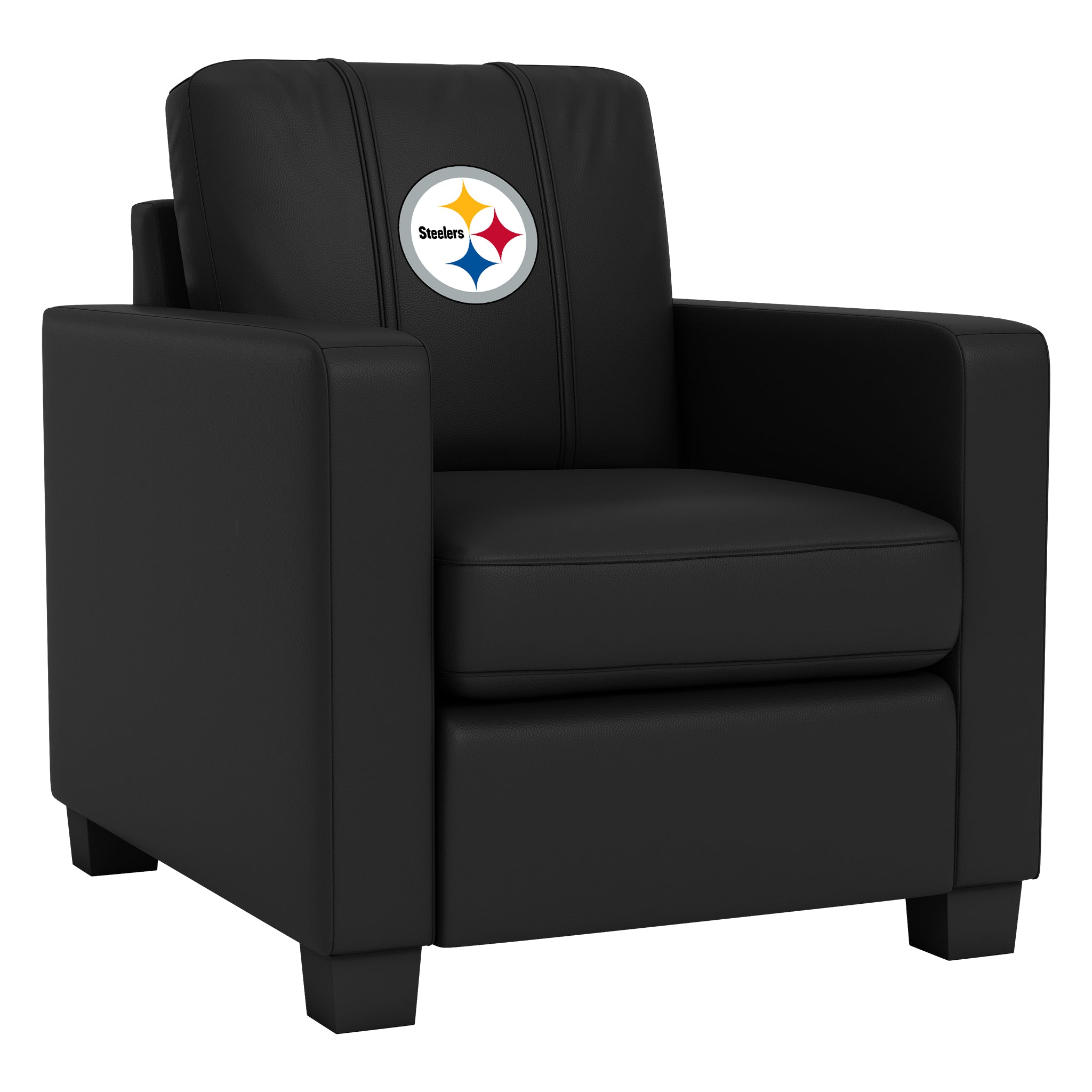Dyno Stationary Club Chair with Pittsburgh Steelers Primary Logo