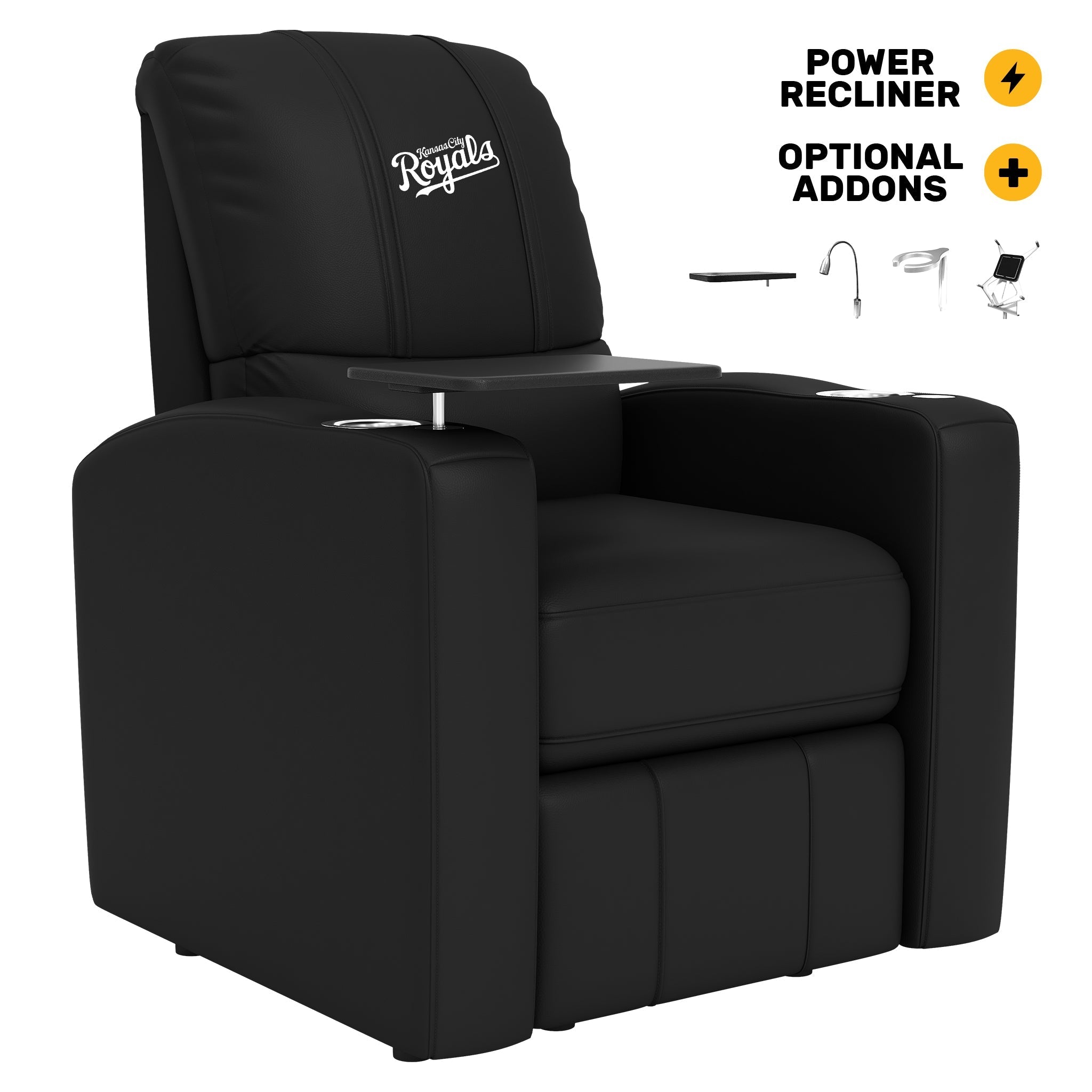 Stealth Power Plus Recliner with Kansas City Royals Wordmark