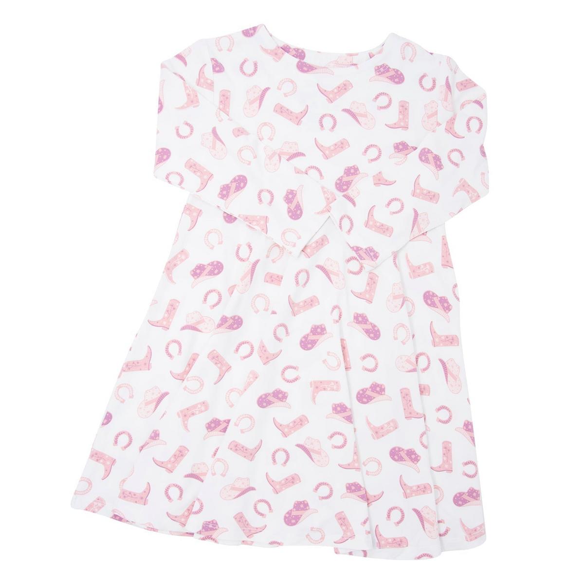 Swirly Girl Dress - Cowgirl Boots