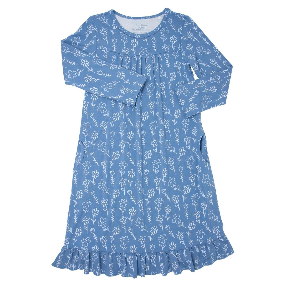 Boho Dress - Blue Doodle