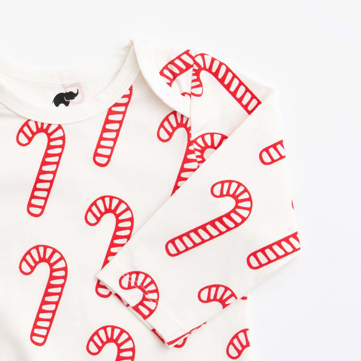 Long Sleeve Jack + Jill Bodysuit - Candy Cane