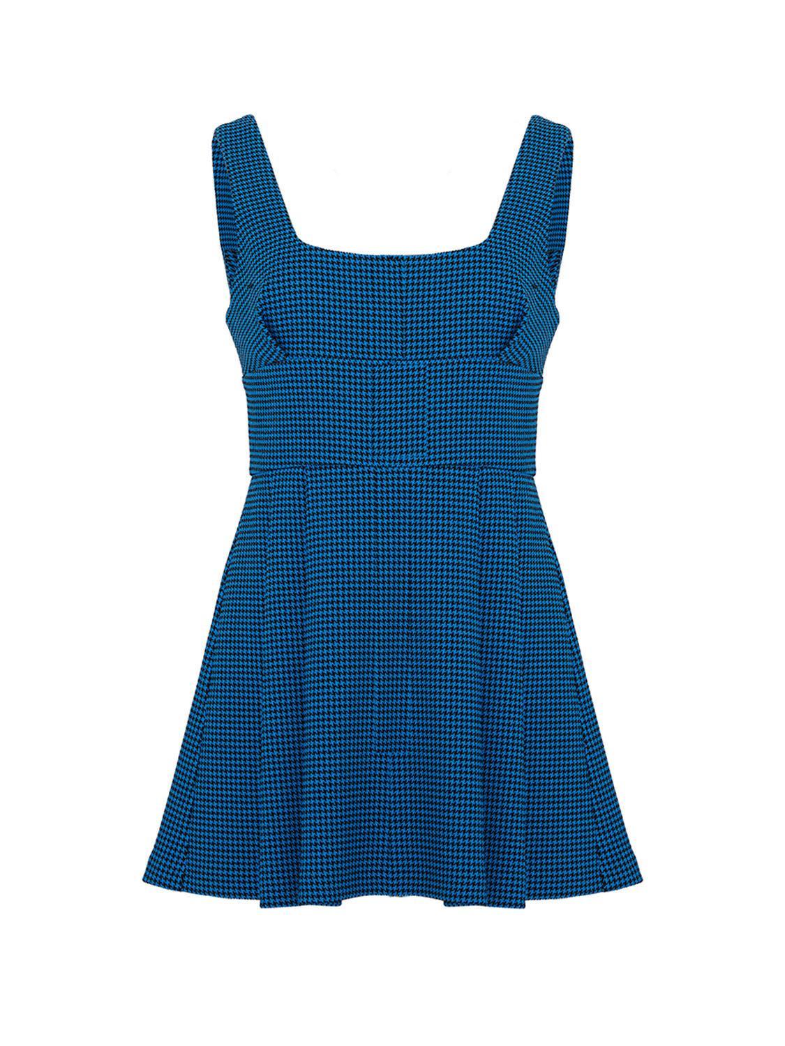 Pleated Mini Dress - Blue