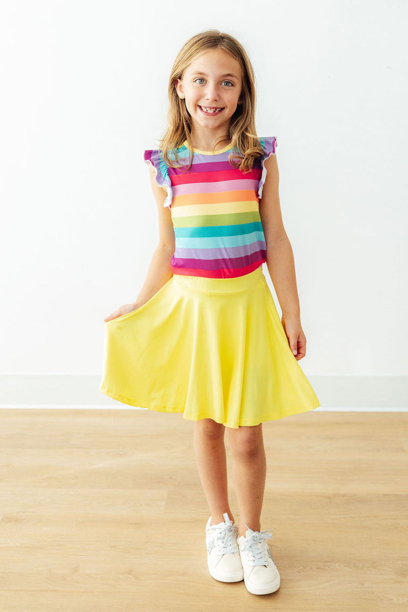Yellow Twirl Skort