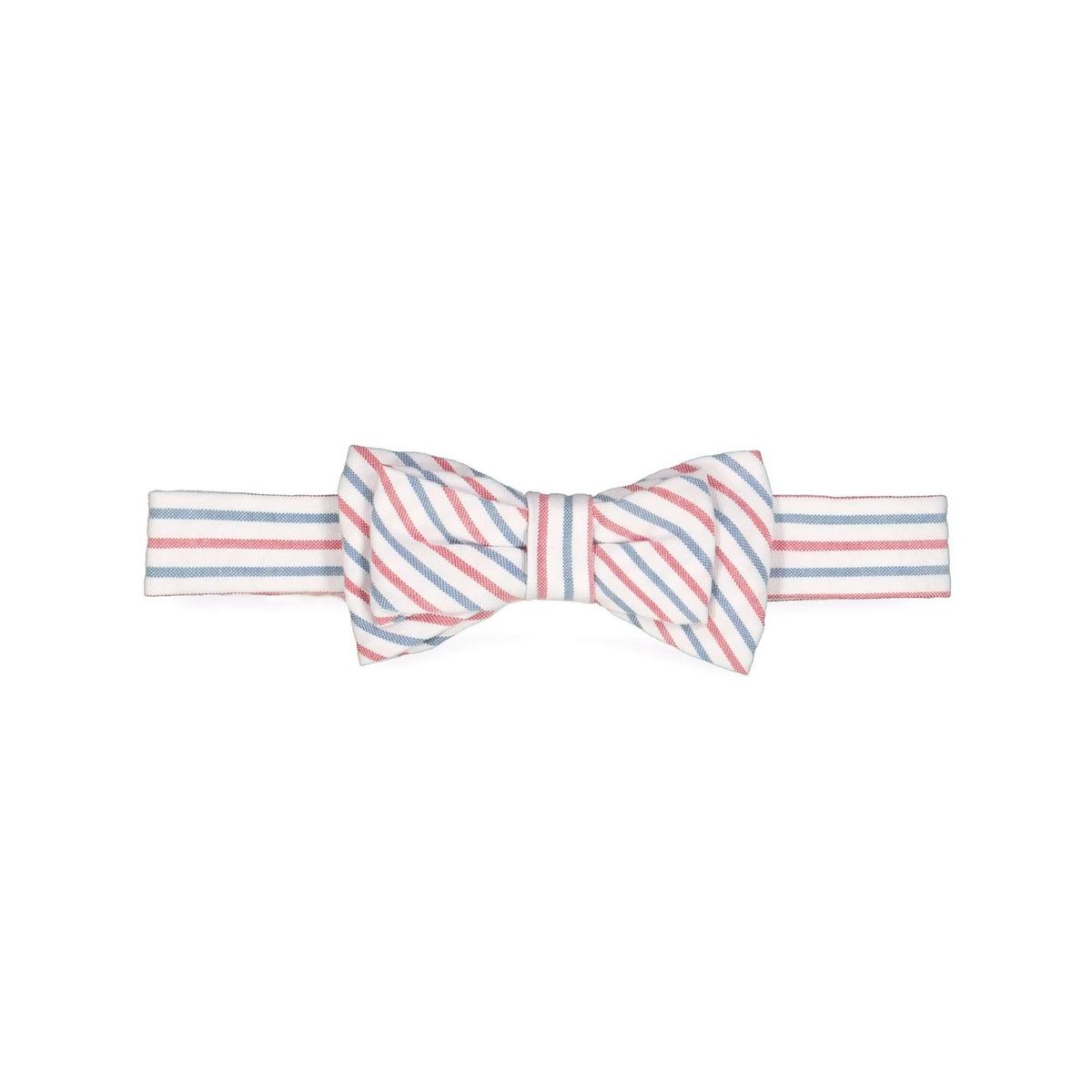 Classic Bow Tie - Red and Blue Seersucker