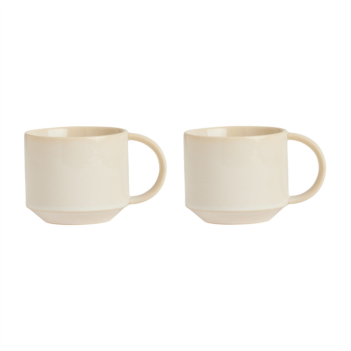Yuka Mug, Set of 2 in Offwhite