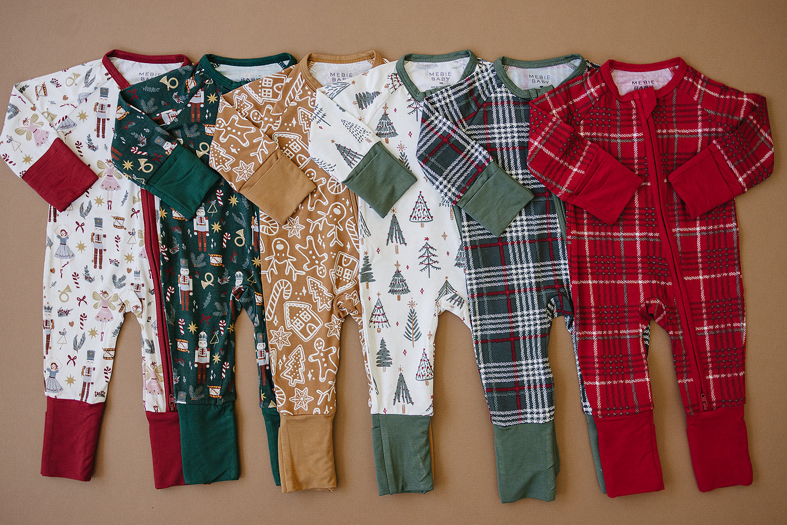 Christmas Tree Bamboo Zipper Mebie Baby