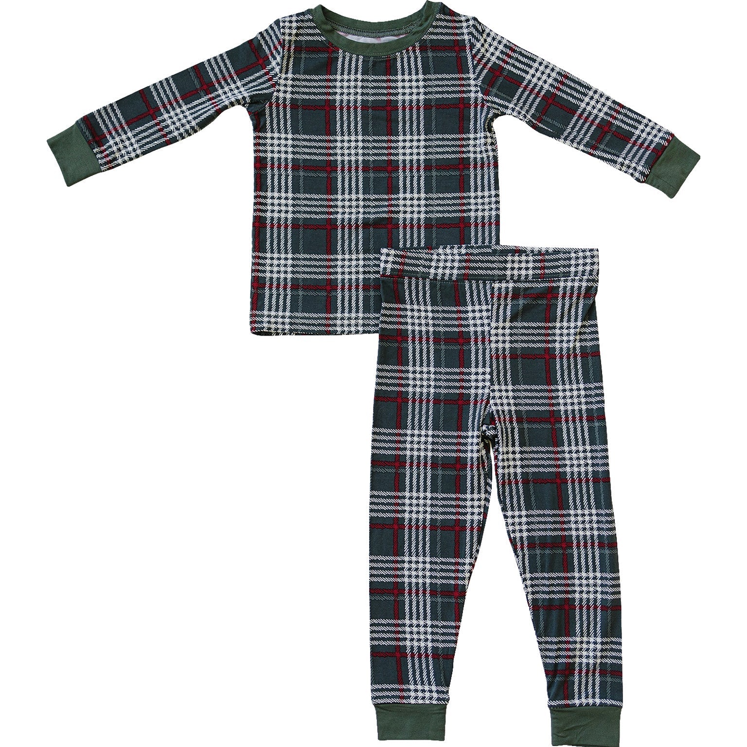 Green Plaid Bamboo Cozy Set  Mebie Baby
