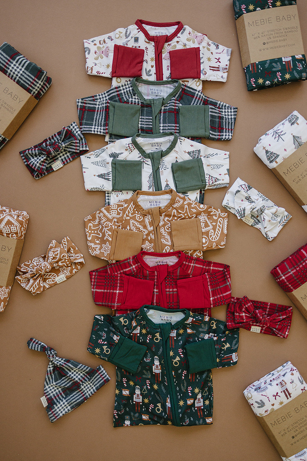Gingerbread Bamboo Zipper Mebie Baby