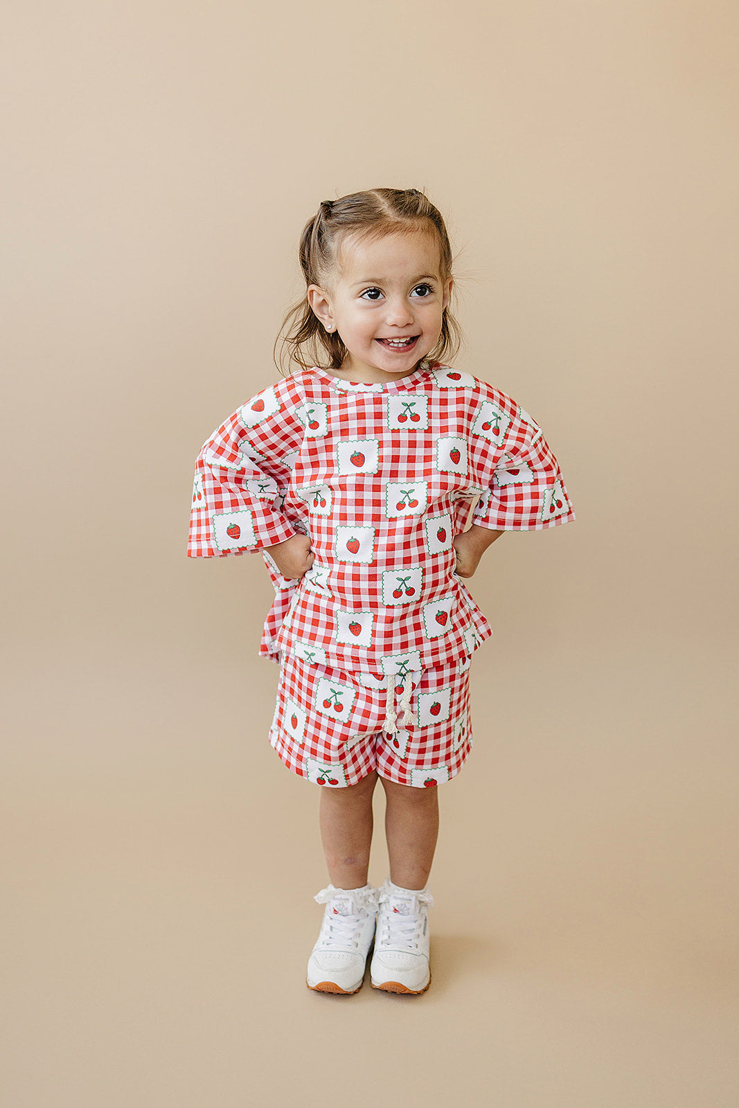 Shorts Set | Strawberry Gingham
