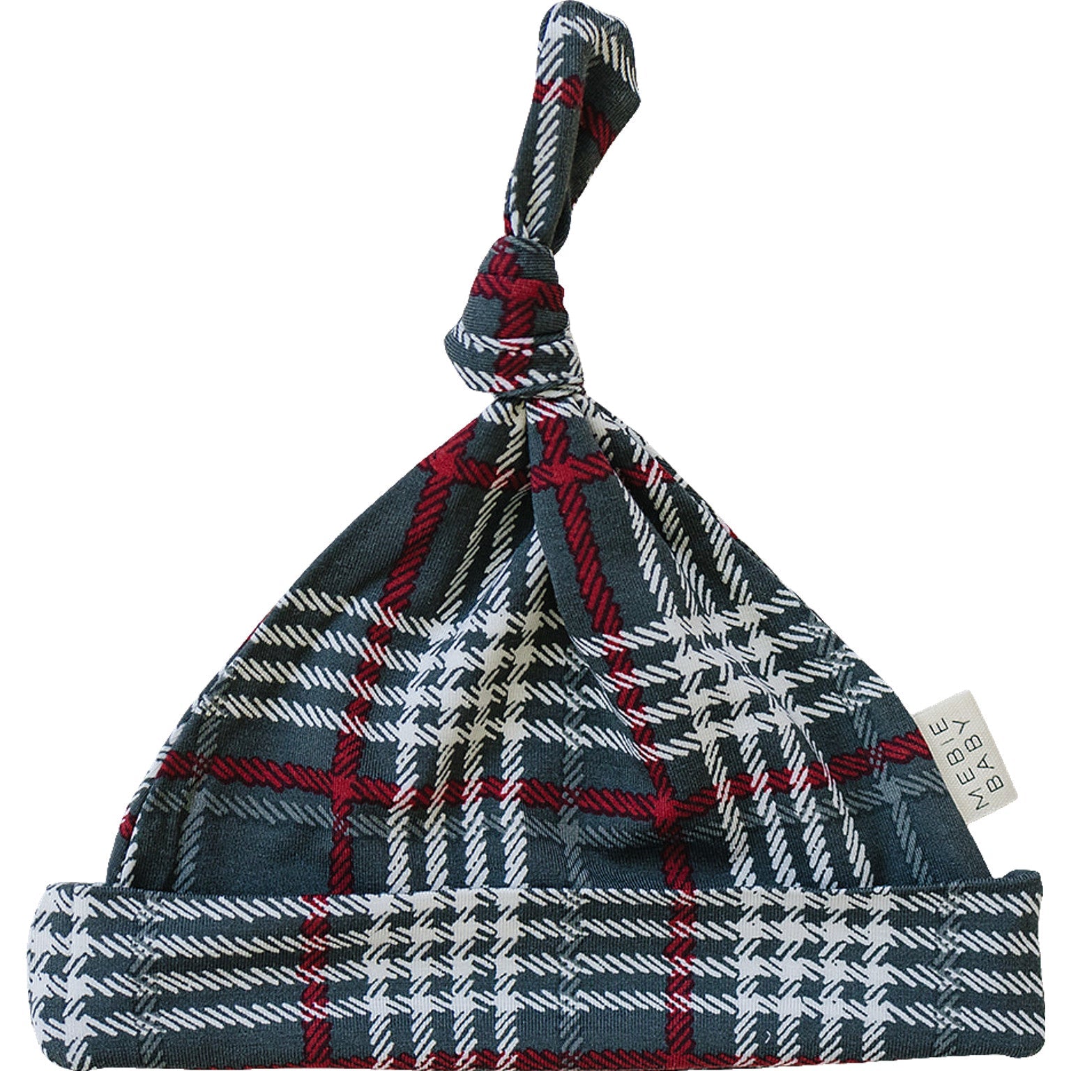 Green Plaid Bamboo Newborn Knot Hat Mebie Baby
